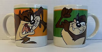 Set Of 2 Tasmanian Devil Taz Vintage Looney Tunes WB Mugs Cup Gibson 1999 • $15.99