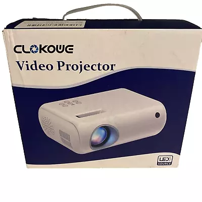 Clokowe M8 White Corded Electric Remote Control LED Mini Video Projector NEW • $40.95