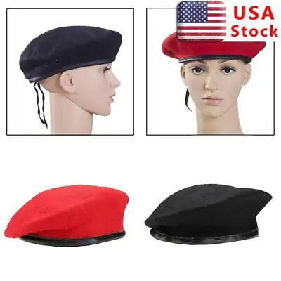 Unisex Military Army Soldier Hat Beret Men Women Uniform Adjustable Cap US • $10.79