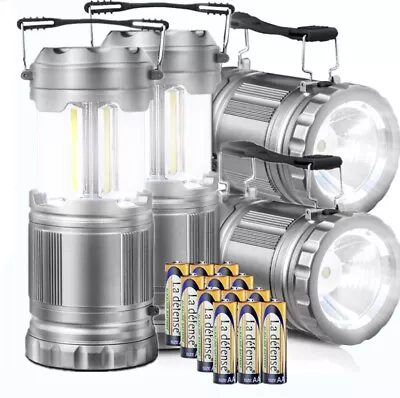 4-Pack LED Camping Lantern9000LM Ultra Bright Collapsible Portable Camping Lamp • $19.97