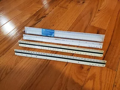 Vintage Lot Of 4 Triangular Architect Drafting Scale Rulers • $19.99