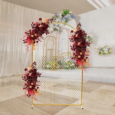 $68 • Buy Golden Elegant Metal Wedding Arch Frame Backdrop Stand Flowers Balloons Rack Arc