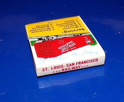 Vintage St. Louis-San Francisco Railway  FRISCO  Front Strike Matchbook W/map • $2