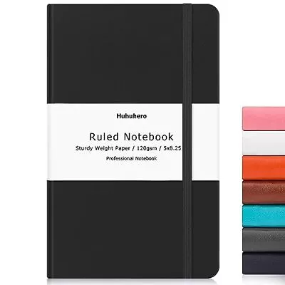  Lined Journal Notebook Ruled Notebook For Work 5.25 ×8.25  1 Black • $14.16