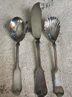 1847 Rogers Bros 3 Piece XS Triple Silver Plate Butter Knife/Spoon 12 Oz   READ • $25