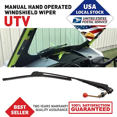 Universal UTV Manual Windshield Wiper For Can Am X3 Honda Kawasaki Teryx Polaris • $10.89