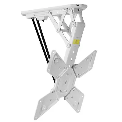 USED White Electric Motorized Flip Down Pitched Ceiling TV Mount 23 -55  Screen • $124.49