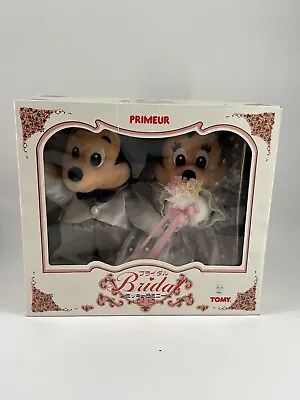 TOMY PRIMEUR Mickey Mouse And Minnie Mouse Bridal Wedding Vintage Plush Vtg • $38