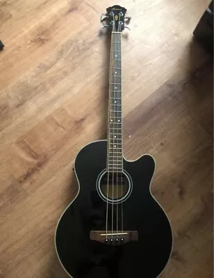 Ibanez Acoustic Electric Bass Guitar Black • $150