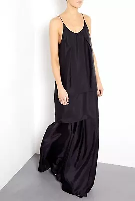 £175 • Buy Acne Studios Satya Long PSS2013 Dress Black Silk Size 36