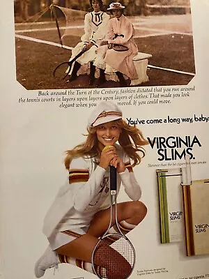 Virginia Slims Cigarettes Full Page Vintage Print Ad • $1.99