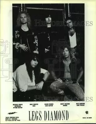 Press Photo Five Members Of The Band Legs Diamond Entertainers - Sap18753 • $17.99