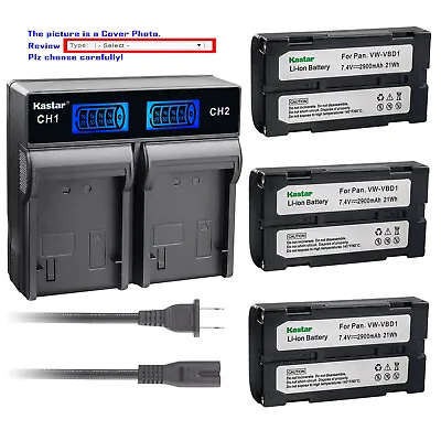 Kastar Battery LCD Rapid Charger For Panasonic PV-DBP5 PV-DBP5 PV-DV1000 VW-VBD1 • $46.99