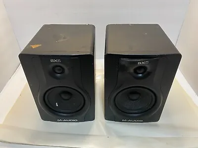 PAIR Of M-Audio BX5 5  Powered Studio Monitor Speakers For Parts • $39.90