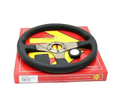MOMO Tuner Silver Steering Wheel Leather 350mm Genuine And Brand New • $199.95
