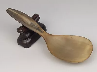 An Early Horn Paddle Welsh Spoon • £275