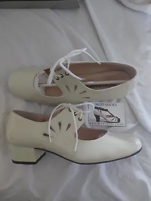 £65 • Buy Mod Shoes Marianne Cream Colour Size 8 60s Retro £126 New