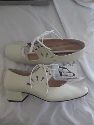 £65 • Buy Mod Shoes Marianne Cream Colour Size 8 60s Retro £126 New