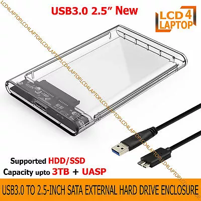 USB 3.0 To SATA Hard Drive Enclosure Caddy Case For 2.5  Inch HDD / SSD External • £505.47