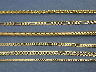 Solid 14k Gold Chain Necklace Box Chain Rope Chain Curb Chain 14kt Gold • $89.66