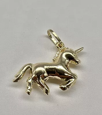 9ct Yellow Gold Unicorn Horse Pendant / Charm UK Stocked Hallmarked & Boxed • £59.99
