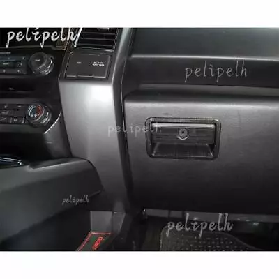 Molded Black Wood Grain Glove Box Handle Trim Cover For 17-22 Ford F250 F350 • $22.48