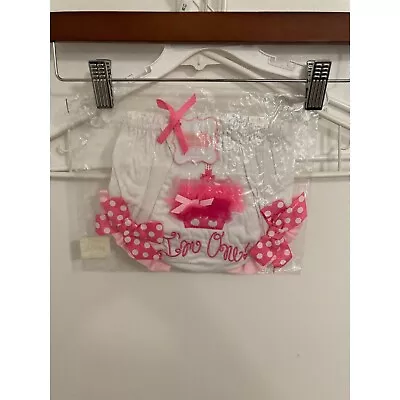 Mud Pie Baby Girls Newborn  I'm One  Bloomer Pink/White 9-12 Months • $13.99