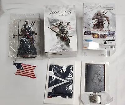 $74 • Buy Assassin Creed 3 Limited Edition (Xbox 360) Complete In Box Figure Book Flag 