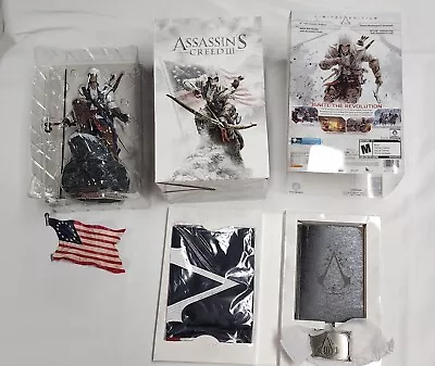 $74 • Buy Assassin Creed 3 Limited Edition (Xbox 360) Complete In Box Figure Book Flag 