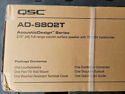 ONE QSC AD-S802T White 60W 2  Surface Speaker BRAND NEW IN BOX • $525