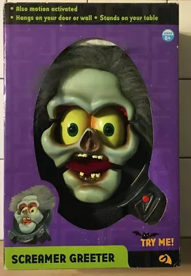 Gemmy Halloween Screamer Greeter Door Wall Hanging Animated Monster 2004 • $34.99