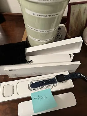 Apple Watch Series 8 GPS Cellular 41mm White Band Silver Case Smartwatch • $260