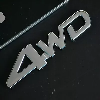 4WD ABS Chrome Plating Sliver Car Truck Badge Emblem Sticker  4X4 13cm • $7.99