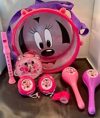 Disney Merchandise Minnie Mouse Music Play Set Drums Flute Whistle Castanets • $14.36