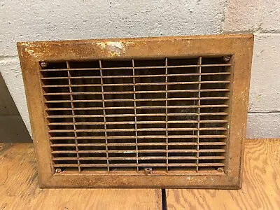 Vintage Metal Furnace Wall Floor Grate Cold Air Return 14  X 10  For 12  X 8  Op • $20