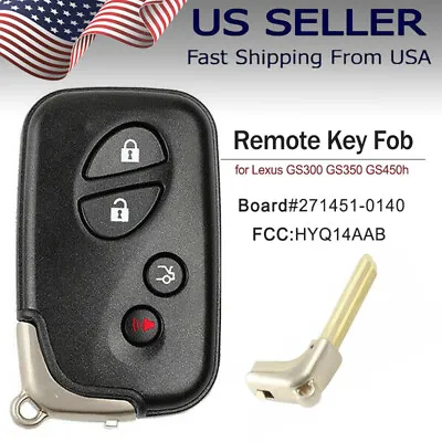 For Lexus Smart Key Virgin Keyless Remote New Key Fob Hyq14aab 271451-0140 • $43.82