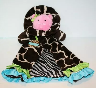 Mud Pie Lion Wild Cat Security Blanket 16  Giraffe Plush Zebra Satin Toy NEW • $65