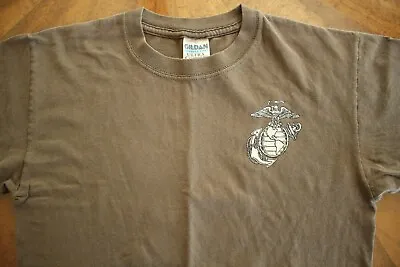 Usmc Us Marine Corps Bataan Bks Athletic Pt Coyote Brown Short Sleeve T-shirt Sm • $14.99