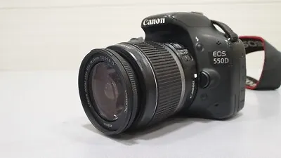 Canon EOS 550D SLR Camera DSLR Body 18MP Digital Camera W/ Lens Zoom 18-55mm • £128.14