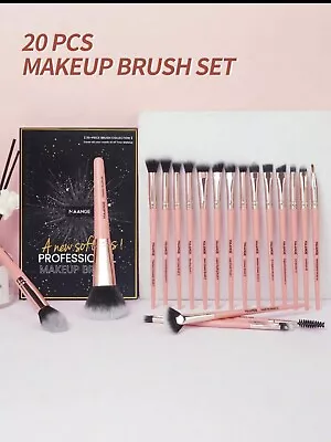 20pcs Professional Make-up Brush Set Kit Pink • £6.99