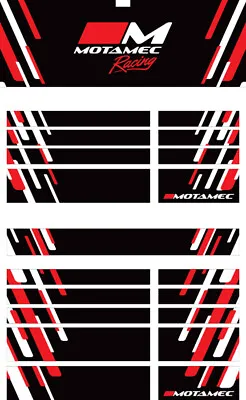 Motamec PRO94 Tool Chest Racing Black Magnetic Sticker Decal Set • $120.01