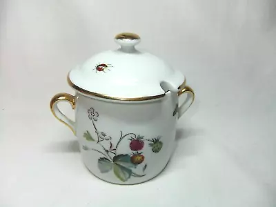 Royal Worcester Preserve Jam Pot With Lid Strawberry Fair Gold Edge • £4.99