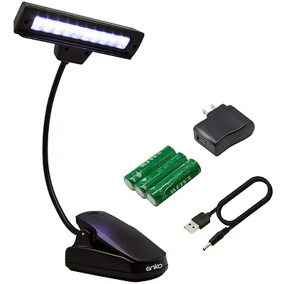 Music Stand Lights10 LED Portable Desk Reading Click On Clamp Lamp • $13.99