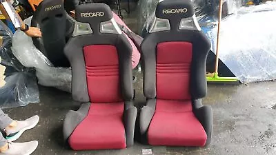 Recaro Sit SR11 Black And Red Reclining  Evo Subaru Honda Limited • $2448.23