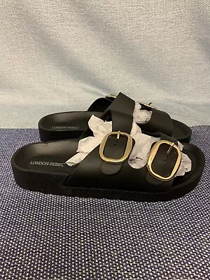 London Rebel 2 Strap Footbed Sandals Size 7 • £6