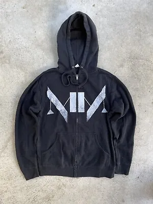 Y2k Marilyn Manson Zip Up Hoodie Jacket Sz Small Black • $150