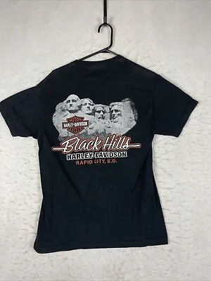 Harley Davidson Sturgis Mt. Rushmore Black T Shirt Men’s Size Medium Black Hills • $9.74