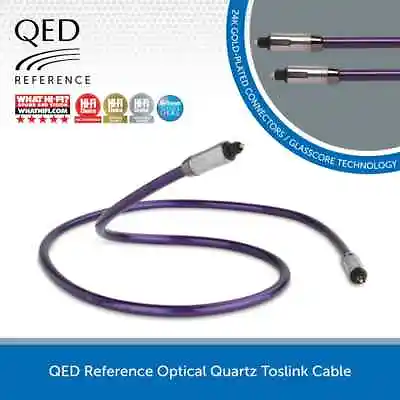 QED Reference Optical Quartz Digital Audio Interconnect Cable 0.6m 1m 2m 3m • £89