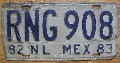 SINGLE MEXICO State Of NUEVO LEON LICENSE PLATE - 1982/83 - RNG908 • $7.99