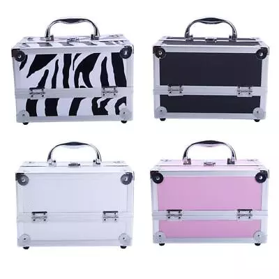 Travel Aluminum Makeup Train Nail Case Jewelry Tattoo Box Cosmetic Organizer US • $24.89